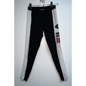 Fila Womens Leggings Activewear Pants Size XS Black White